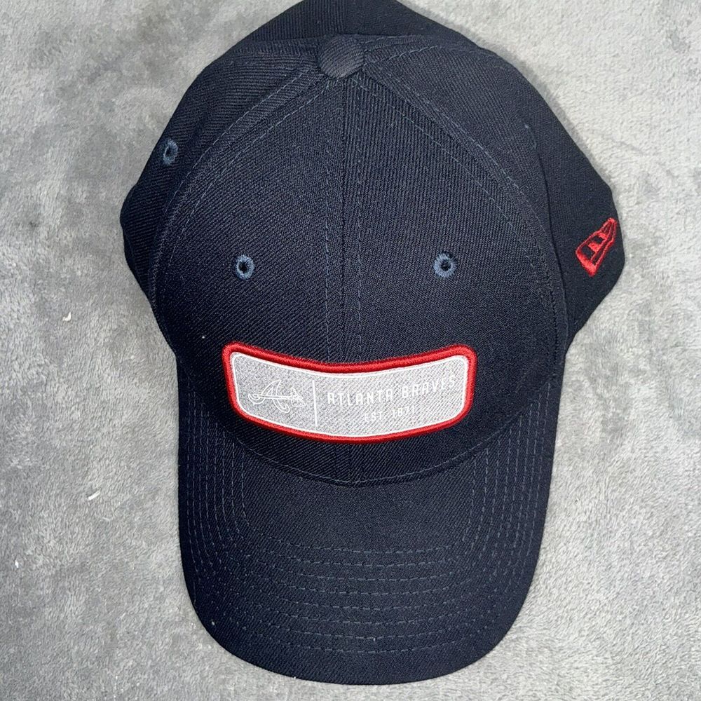 Atlanta Braves New Era 9Forty Hat Navy Patch EST. 1871 SnapBack Baseball Cap - Picture 3 of 7